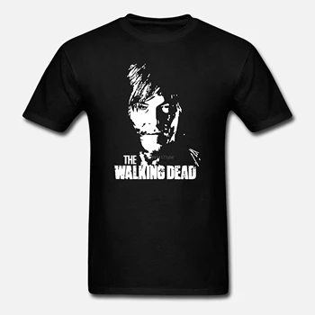 Мужская и женская футболка The Walking Dead Carton Дэрил Диксон с коротким рукавом Top1