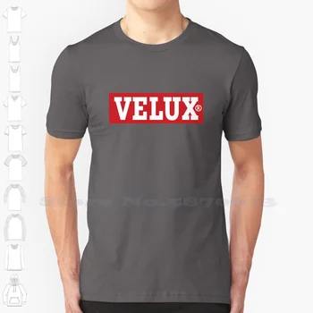 Футболка с логотипом Velux, повседневная уличная одежда, футболка с логотипом, Графическая футболка из 100% хлопка