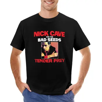 Футболка Ника Кейва, милые топы, футболка с аниме-графикой, черная футболка, мужская футболка