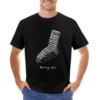 Футболка Henry Cow, летние топы, футболки в тяжелом весе, мужские футболки с длинным рукавом