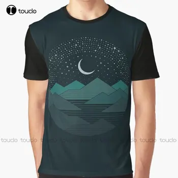 Футболка с рисунком Between The Mountains And The Stars, футболки с цифровой печатью для подростков Aldult, унисекс, подарок на заказ Xxs-5Xl