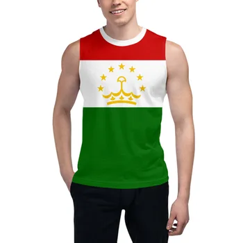 Футболка без рукавов с изображением флага Таджикистана, 3D Мужская футболка для мальчиков, майки для тренажерных залов, джоггеры для фитнеса, баскетбольный тренировочный жилет