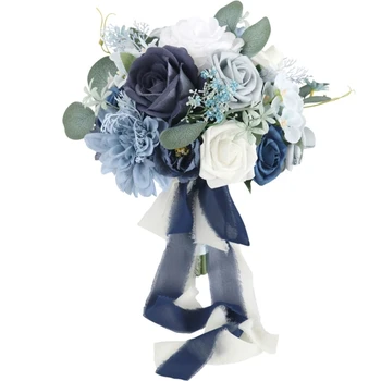 Свадебный букет невесты с цветком в руках Украшение из букета искусственных цветов