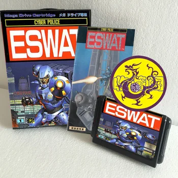 Игровая карта Eswat JP 16bit MD с розничной коробкой и руководством пользователя для Sega Mega Drive / Genesis