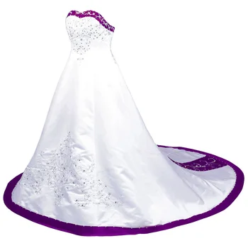 2023 Свадебные платья с вышивкой в виде сердца длиной до пола без бретелек Vestidos De Novia Придворный шлейф из бисера Плюс Размер Свадебного платья