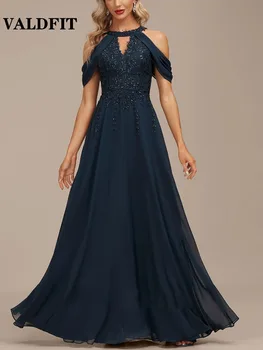 Длинные темно-синие платья Матери Невесты из Шифона для Свадеб Vestido Invitada Boda 2023, Платья для официальных мероприятий
