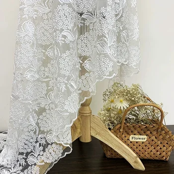 Высококачественные сетчатые ткани 3D трехмерная вышивка цветов растений Ткань Платье юбка аксессуары для платья материал