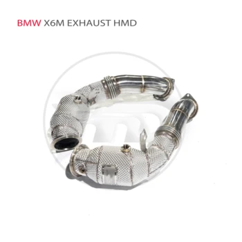 Выпускной коллектор HMD High Flow Downpipe для BMW F86 X6M Автомобильные Аксессуары с каталитическим коллектором без Cat Catless Pipe