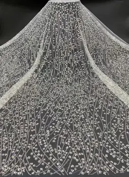В продаже Вышивка из Чистого кружева С бисером Для вечернего платья JIANXI.C-1302.9506 кружевная ткань с пайетками