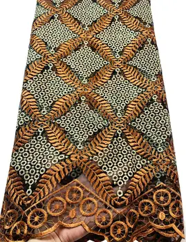 2023 Высококачественная Французская сетчатая кружевная ткань Новейшая Африканская тюлевая кружевная ткань с камнями для вечеринки в Нигерийском женском платье ELL3256