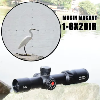 MOSIN NAGANT1-8x28 Ir Riflescope Tactische Afstandsmeter Dradenkruis Snelle Focus Optische Zicht Voor. 233 AR15 . Винтовка Страйкбольная