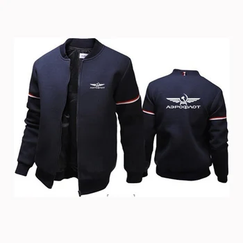 2023 Новый Aeroflot Aviation Russe Pilote Aerospace Весна Осень CCCP Толстовки с длинным рукавом Повседневная Классическая летная куртка на молнии