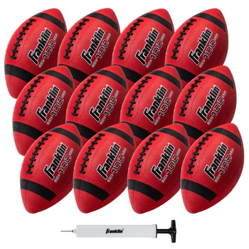 Спортивный резиновый футбольный мяч юниорского размера - 12 упаковок, сдуваемых насосом