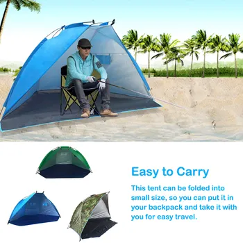 Пляжная палатка, навес для спорта на открытом воздухе, навес для рыбалки, парк для пикника, УФ-защитный туристический сверхлегкий тент-палатка