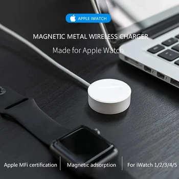 Металлический Кабель Зарядного Устройства Для Часов USB, Магнитное Беспроводное Зарядное Устройство, Зарядная Док-станция для Apple iWatch Серии 7 6 5 4 3 SE Applewatch Smartwatch