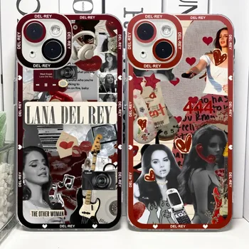 Чехол для телефона Lana Del Rey Telefoon для iPhone 14ProMax 13 14 12 11 Pro Max Mini Прозрачный чехол Angel Eyes