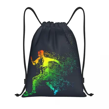 Сумки на шнурке с частицами футболиста, женские Мужские портативные сумки для спортзала, тренировочные рюкзаки