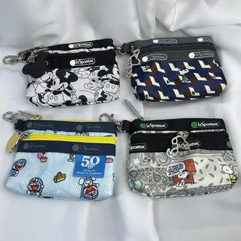 Сумка Lesportsac с Мультяшным Принтом Snoopy Miffy Totoro Mini Cute Lipstick Key Card Bag Сумка Для Хранения Мелочи Кошелек Сумка Для Аксессуаров 3394