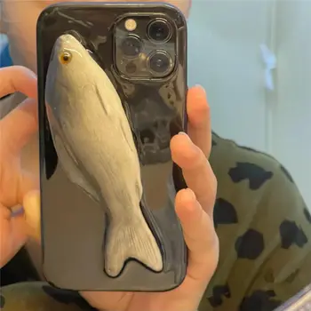 2023 Забавный Креативный Нишевый Чехол Для телефона iPhone 13pro IPhone14 Защитный Чехол Dropper 3D Fish All Inclusive Premium 11 /XR Soft Case