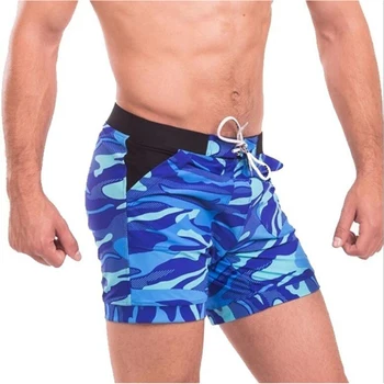 Летние шорты для плавания, мужские плавки, мужская мода, спортивная пляжная одежда для фитнеса, Быстросохнущие эластичные пляжные брюки, плавки