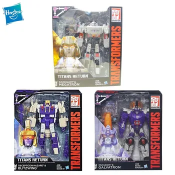 [В наличии] Hasbro Transformers Titans Return Voyager Класса Мегатрон Блицвинг и Гальватрон Фигурка Коллекционная Модель Игрушки