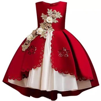 Карнавальное детское платье для девочек, элегантное платье принцессы, детский костюм, одежда для девочек, свадебная вечеринка для девочек в цветочек, vestidos 3-10 лет