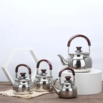 Чайник из нержавеющей стали объемом 0,5 л / 0,75 л /1 л, Кухонный чайник с ручкой, заварочный чайник для всех плит