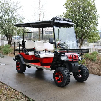 Заводская горячая оптовая продажа усовершенствованного изготовленного на заказ внедорожного высокоскоростного гольф-кара электрического многофункционального транспортного средства golf cart 6-местный гольф-кар