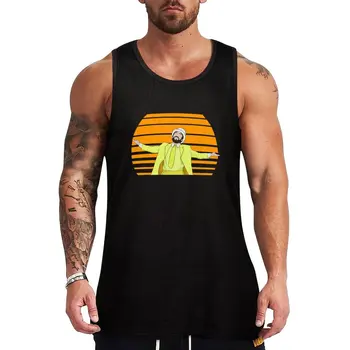 Майка с солнечным дизайном в стиле ретро, мужская футболка без рукавов, лето 2023, баскетбольная одежда для фитнеса для мужчин