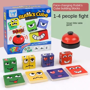 Выражения Speed Cube, соответствующие пазлам, Милые строительные блоки, меняющие лицо, Настольные развивающие игры для детей