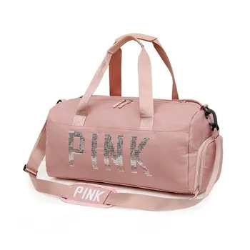 Водонепроницаемая спортивная сумка для женщин, модные розовые сумки для занятий спортом, фитнесом, йогой, сухим и влажным разделением, дорожная сумка для багажа на одно плечо