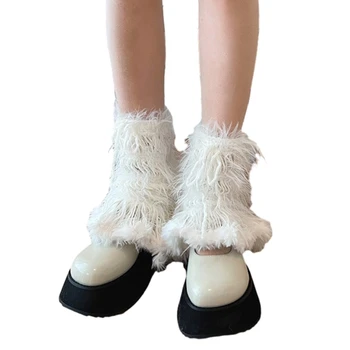 Гетры для милой девушки, вязаный чехол для ног, женские осенне-зимние носки-гетры