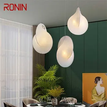 Подвесной светильник RONIN Nordic Креативное светодиодное декоративное настольное освещение Белая Люстра для комнаты