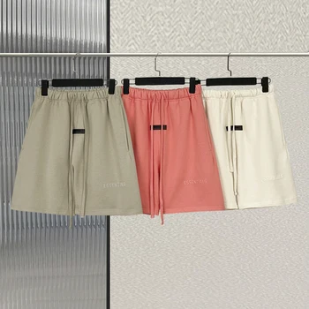 Летние мужские шорты Essential с буквенным принтом, повседневные Свободные дышащие короткие брюки, спортивные шорты унисекс в стиле хип-хоп.