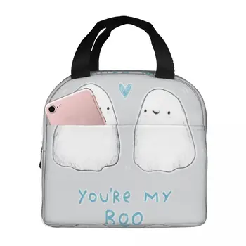Пакеты для ланча с термоизоляцией Spooky Love, Многоразовая сумка с изоляцией, переносная сумка-тоут, ланч-бокс для мальчика и девочки