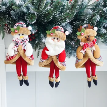 Рождественские украшения 2023 года, Рождественские Длинные ноги, Рождественская кукла, Старик, Снеговик, Олень, Медведь, Подвесные украшения на Рождественскую елку