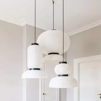 Дизайнерская лампа в скандинавском стиле, фонарь из рисовой бумаги, Подвесной светильник для гостиной, спальни, ресторана, домашнего декора, люстры, светильники