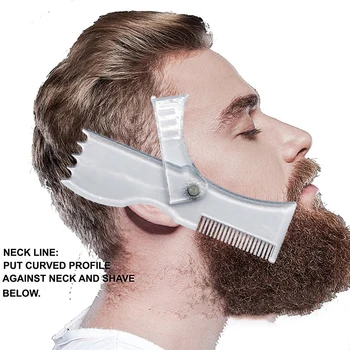 Вращающийся мужской косметический инструмент 5 В 1 для мужчин, моделирующий бороду, формирующий шаблон для укладки, расческа для стрижки волос, усы парикмахера