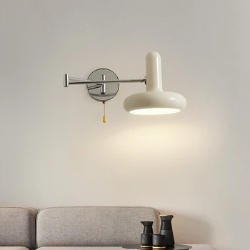 Настенный светильник, прикроватная лампа для спальни, современный минималистичный рассеивающий светильник, скандинавский минималистичный настенный светильник для гостиной в стиле Баухауз