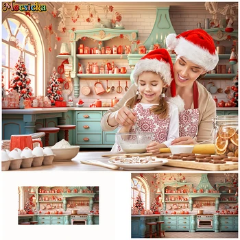 Рождественский кухонный фон для фотосъемки Ретро Шкаф Декор Рождественской Елки Студийный реквизит для фотосессии портрета новорожденного ребенка