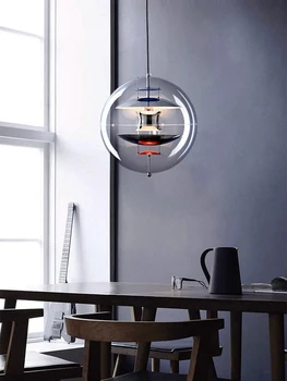 Модный 2023 АРТ-деко Dream Globe Золотой Хромированный Белый Подвесной светильник Lampen для столовой, кухонного острова