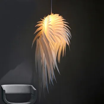 Светодиодная художественная люстра Подвесной светильник Light Room Decor Современный шлейф E27 Эстетичный Потолок домашней спальни, белые светильники, лампы эстетичный
